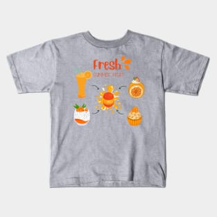 Orange Fresh Summer Fruit Kids T-Shirt